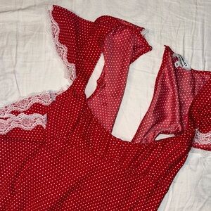 frankie’s bikinis rosalyn maxi dress in ladybug